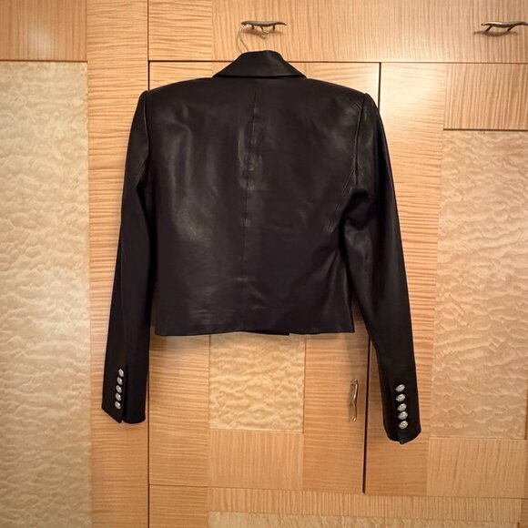 Veronica Beard Black Leather Jacket - Picture 2 of 7
